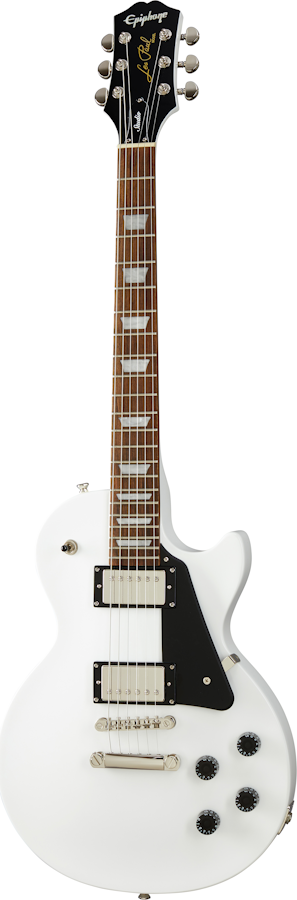 EPIPHONE Les Paul Studio Alpine White электрогитара, цвет белый