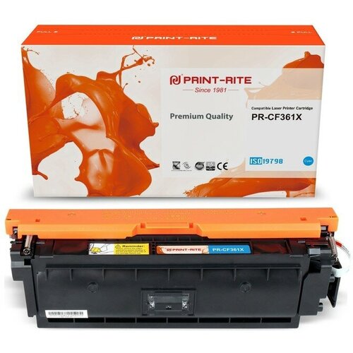 Тонер-картридж Print-Rite TRHGL8CPU1J CF361X голубой (9500стр.) для HP CLJ M552dn/M553dn/M553N/M553x