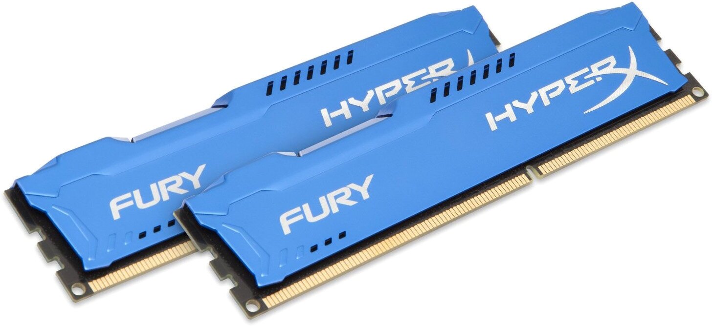 Модуль памяти KINGSTON HyperX FURY Blue Series DDR3 - 2x 4Гб 1600, DIMM, Ret - фото №12