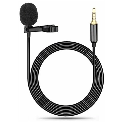 Микрофон петличка для мобильного устройства компьютера смартфона универсальный всенаправленный с ветрозащитой креплением на одежду Jack 35mm 29400₽