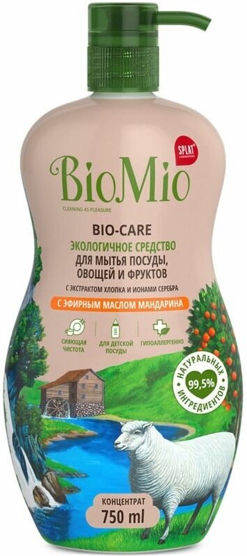 Средство для мытья посуды BioMio Bio-Care мандарин, 750мл