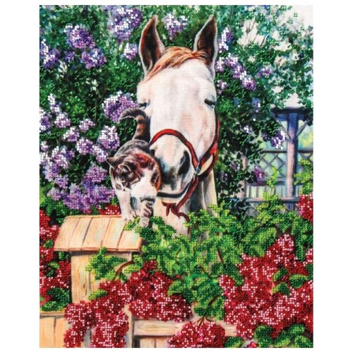 фото Набор для вышивания бисером "нежная привязанность" (30х24 см) 9084-cm белоснежка