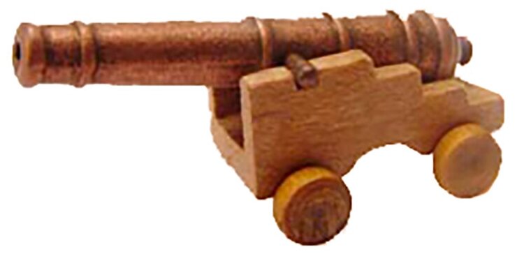 Пушка на станке, под бронзу и деревянный лафет, 32 мм, Corel (Италия)