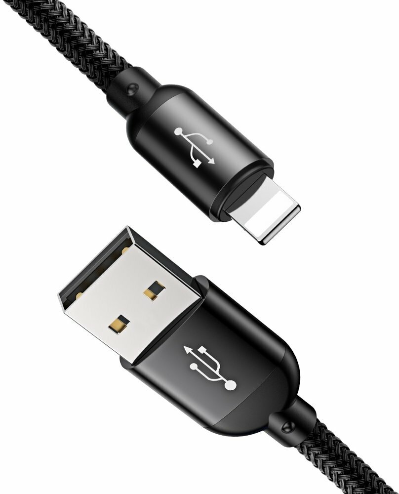 Аксессуар Baseus 3-in-1 USB - Type-C / MicroUSB / Lightning 3.5A 1.2m CAMLT-BSY01