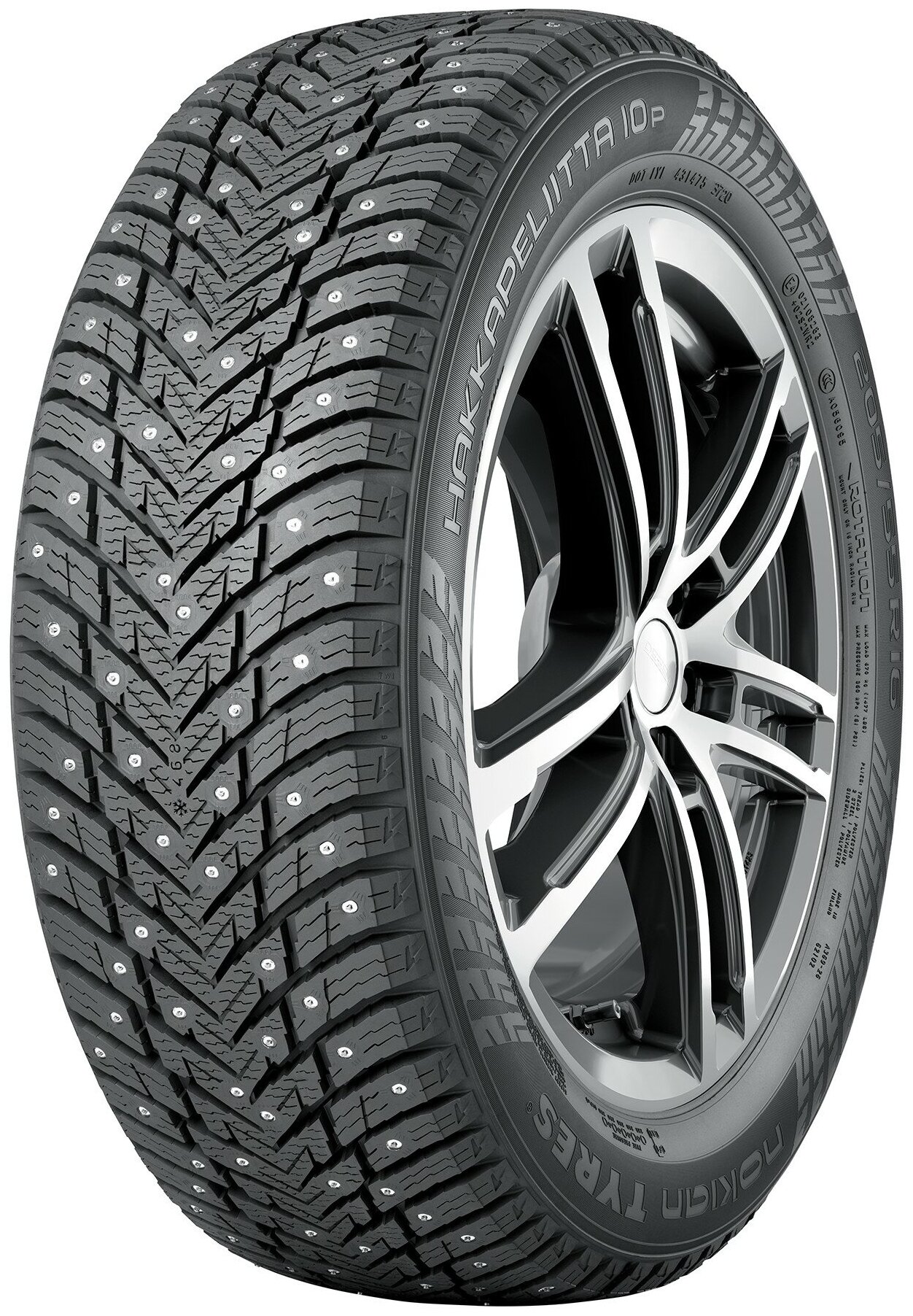 Шины для легковых автомобилей Nokian Tyres Hakkapeliitta 10p SUV R19 265/50 110T шип XL