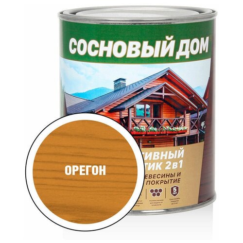 Декоративно-защитный состав для древесины Сосновый дом орегон, 0,8л