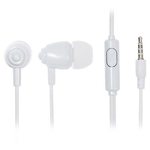 Наушники Krutoff HF-P1 вакуумные микрофон 106 дБ 16 Ом 35 мм 1 м белые 435₽