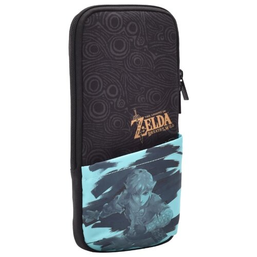 фото Hori защитный чехол slim pouch the legend of zelda: breath of the wild для консоли nintendo switch (nsw-168u) черный/серый