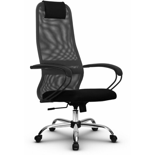 Компьютерное офисное кресло Metta SU-BP-8 CН Темно-серое / Черное