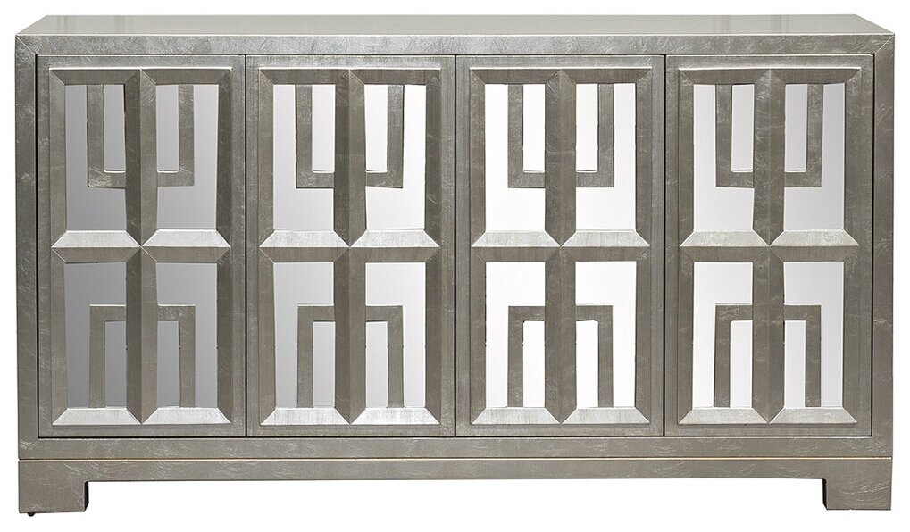 фото Комод Garda Decor дизайнерский с зеркальным фасадом ART-4477-S1