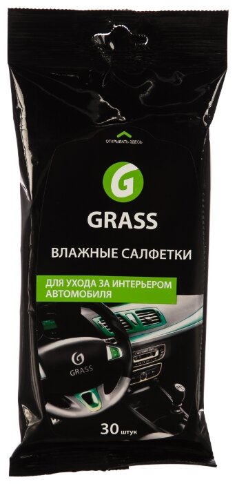 Влажные салфетки для ухода за интерьером автомобиля 30  Grass IT-0311 15545644