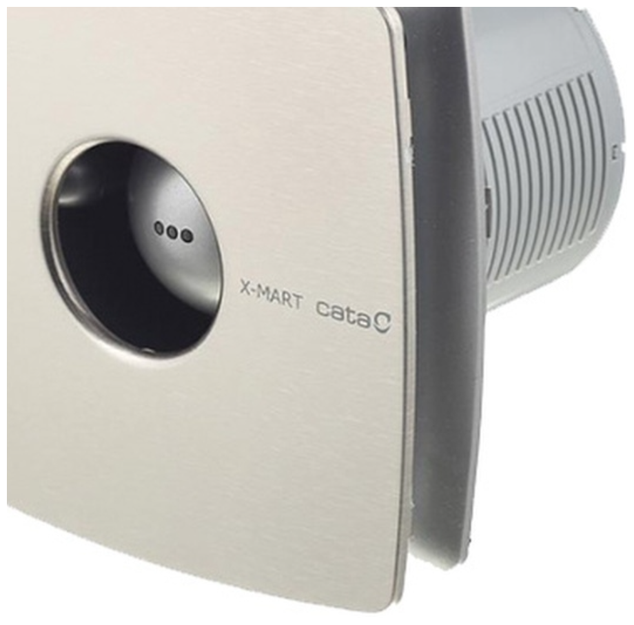 Вентилятор осевой Cata X-MART 10 INOX TIMER d100 мм серебро