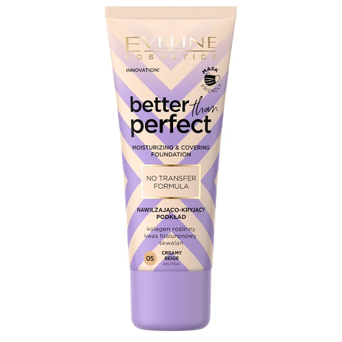 Eveline Cosmetics Тональный крем Better than perfect, 30 мл/30 г, оттенок: 05 creamy beige, 1 шт. тональная основа eveline better than perfec тон 05 creamyl beige 30 мл