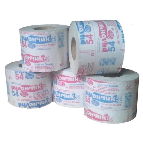 Бумага туалетная Рулончик 1-слойная серая (24 рулона в упаковке)