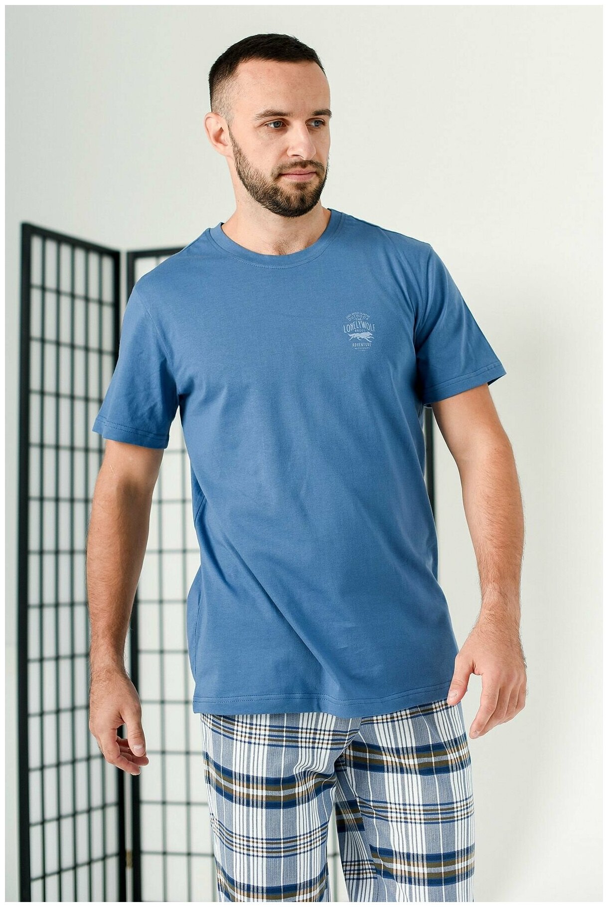 Пижама мужская "Комфорт", синий - фотография № 3