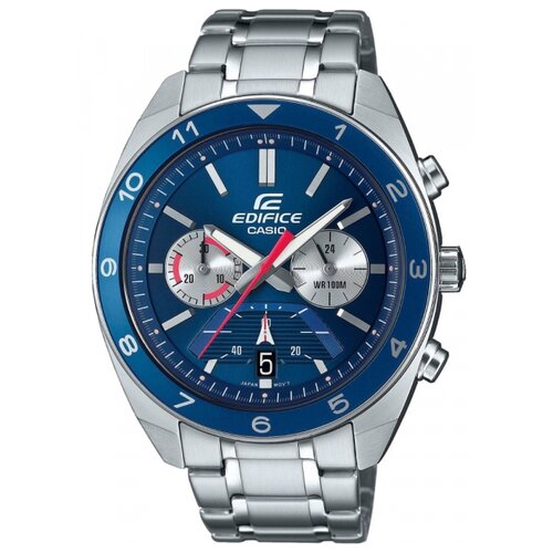 фото Наручные часы casio efv-590d-2a, синий, серебряный