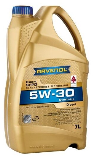 RAVENOL 4014835867949 SAE 5W-30 7L EXPERT SHPD моторное масло 1шт