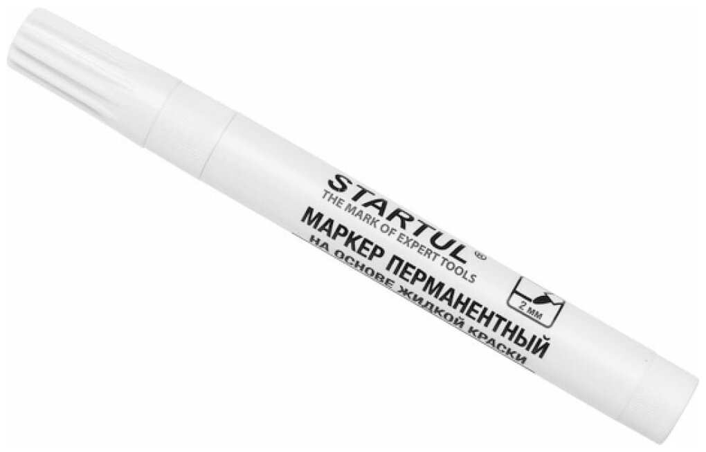 Маркер промышл. перманентный на основе жидк. краски белый STARTUL PROFI (ST4360-01) (толщ. линии 2.0 мм)