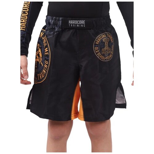 фото Боксерские шорты hardcore training для мальчиков, размер 8 лет ru, черный