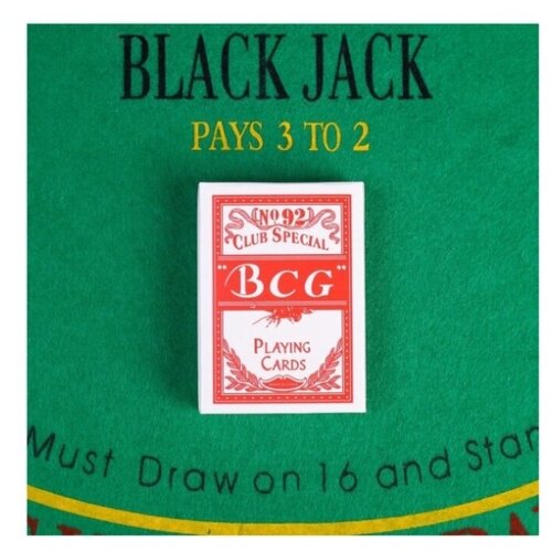 фото Карты игральные "bcg - 92", 54 шт, красная рубашка kd