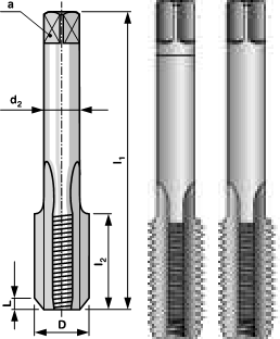 Метчик, трубная резьба HSS G1/8 дюйма, комплект из 2-х штук Bucovice Tools 142180