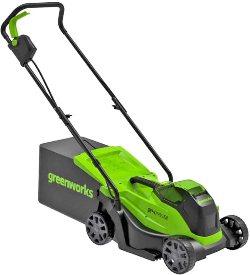 Газонокосилка аккумуляторна GreenWorks GD24LM33, 24v, 33 см, без АКБ и ЗУ (2516107) - фотография № 2