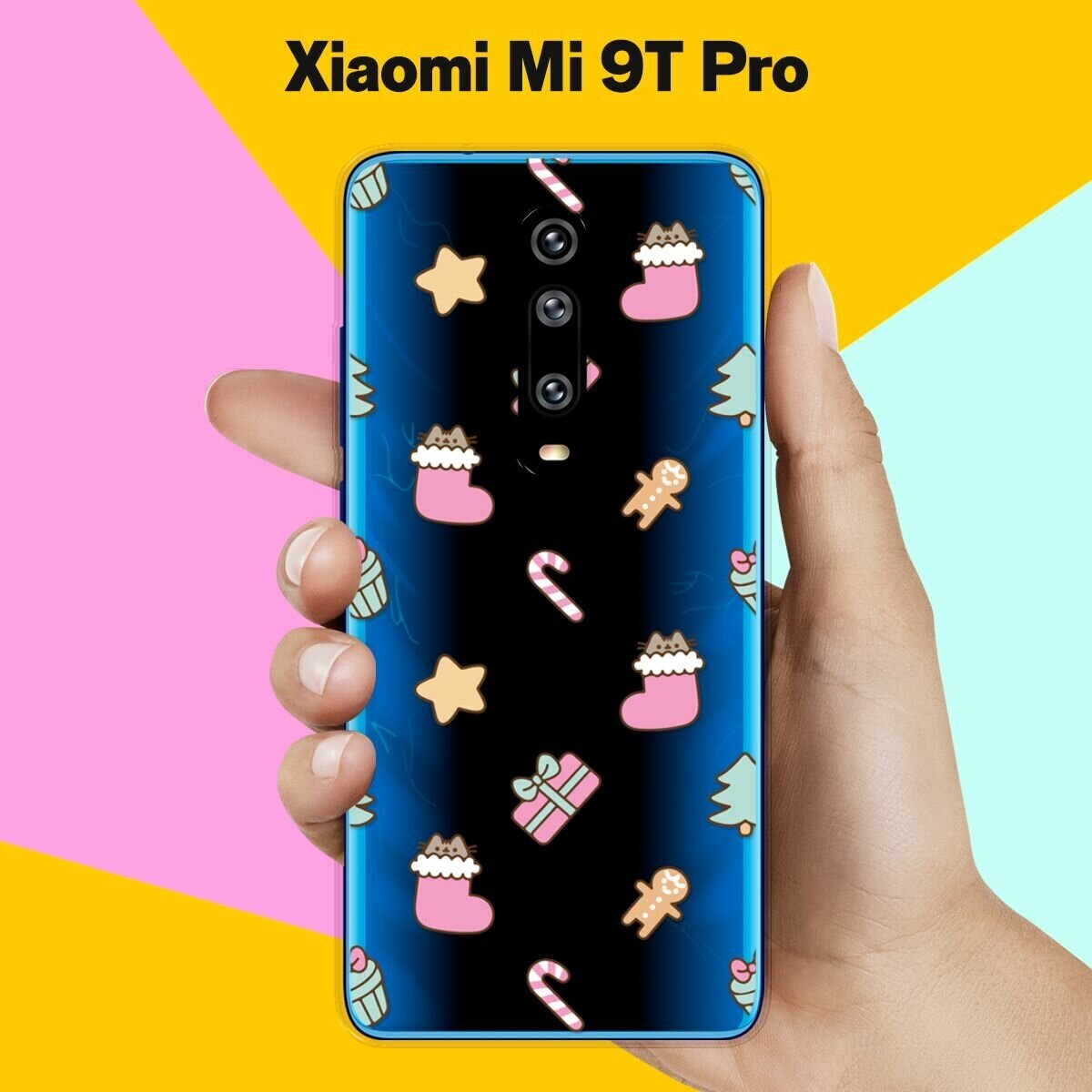 Силиконовый чехол на Xiaomi Mi 9T Pro Узор новогодний / для Сяоми Ми 9Т Про