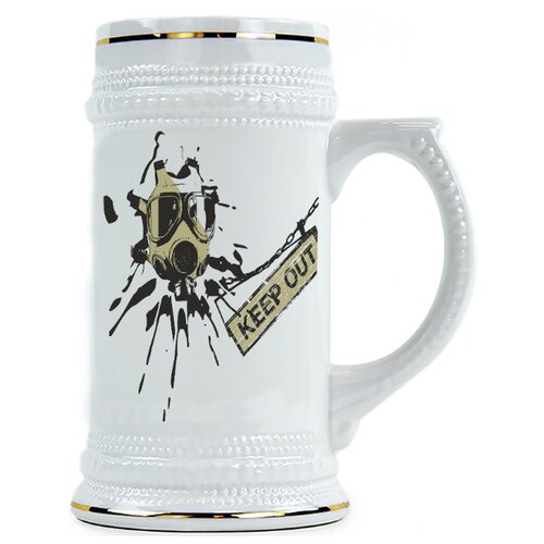 фото Пивная кружка человек в противогазе drabs