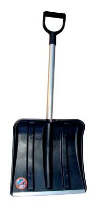 Лопата для уборки снега авто "Снежинка" пластиковая, укороченный алюм. черенок 365x380x850 мм - фотография № 3