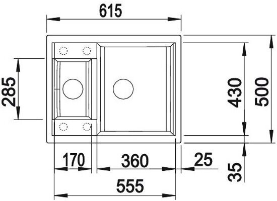 Врезная кухонная мойка 50 см/ Blanco Metra 6/Цвет шампань - фотография № 10