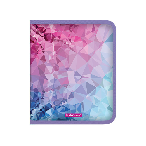 ErichKrause Папка для тетрадей на молнии Pink Dynamique A5+, пластик, розовый/голубой