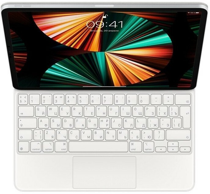 Беспроводная клавиатура Apple Magic Keyboard для iPad Pro 12.9 Gen 3-6 белый, русская раскладка