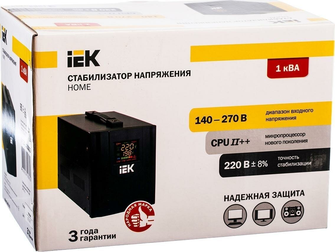 Стабилизатор напряжения однофазный IEK Home СНР1-0-1 кВА 220 Вт 220 В - фото №10
