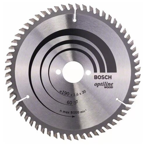 Пильный диск BOSCH 190Х30 60 OPTILINE