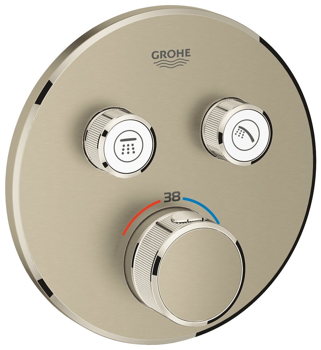 Термостат для встраиваемого монтажа на 2 выхода Grohe Grohtherm SmartControl 29119 EN0 (29119EN0) матовый никель