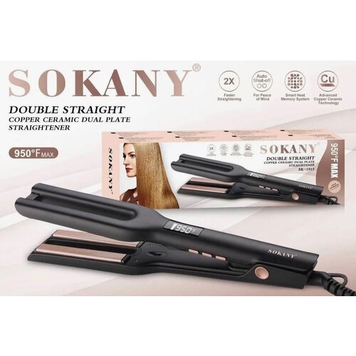 Выпрямитель для волосSK-1913светодиодная подсветкакерамическое покрытиелоконыгофреFOR PROFESSIONALчерный 330000₽