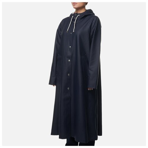 фото Женская куртка дождевик stutterheim mosebacke long print синий, размер xs