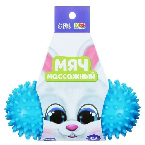 фото Мяч массажный «зайка», двойной, цвет голубой onlytop