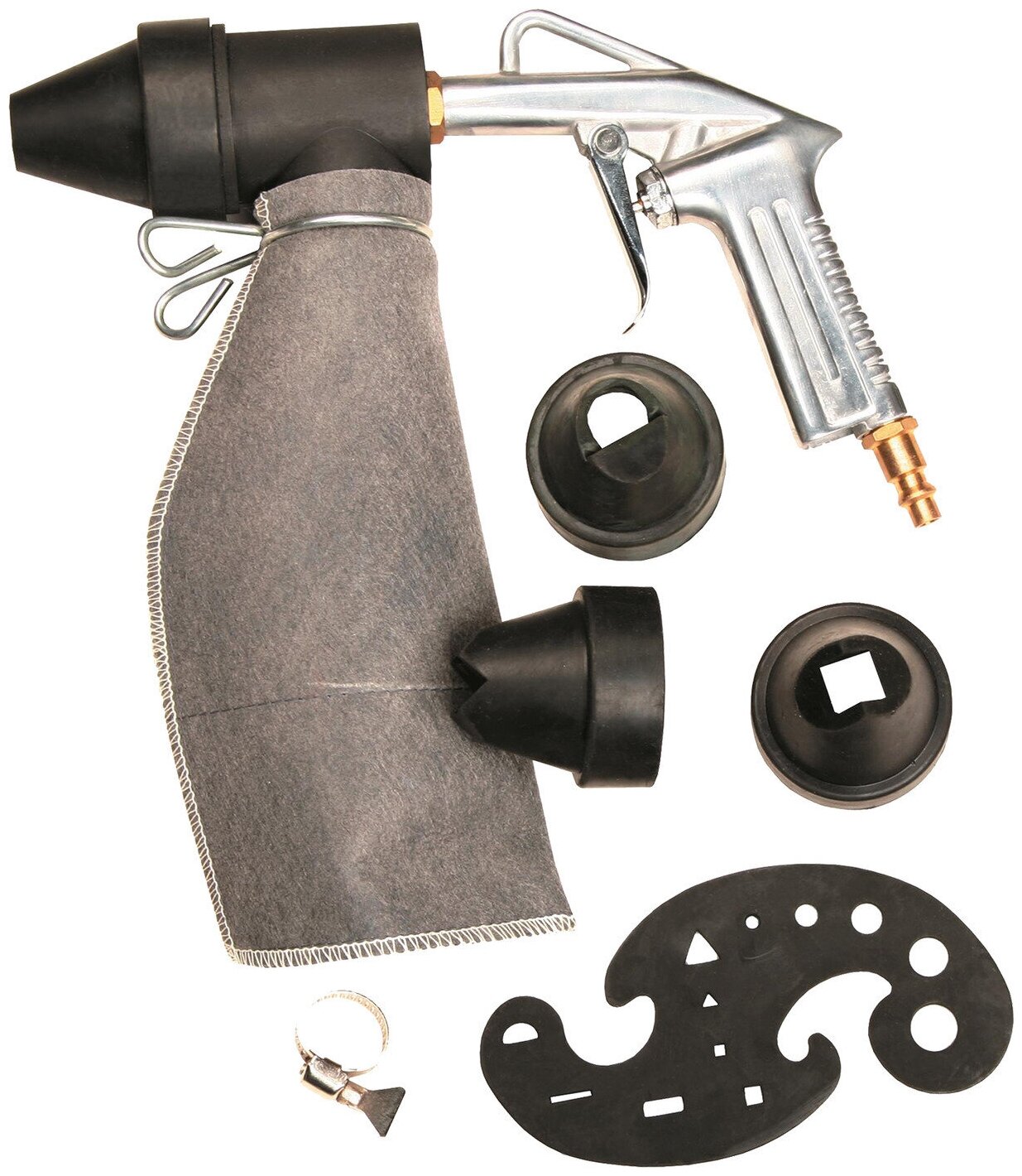 Пескоструйный пистолет для локального ремонта REMIX PS-10  набор пневмоинструмента с насадками