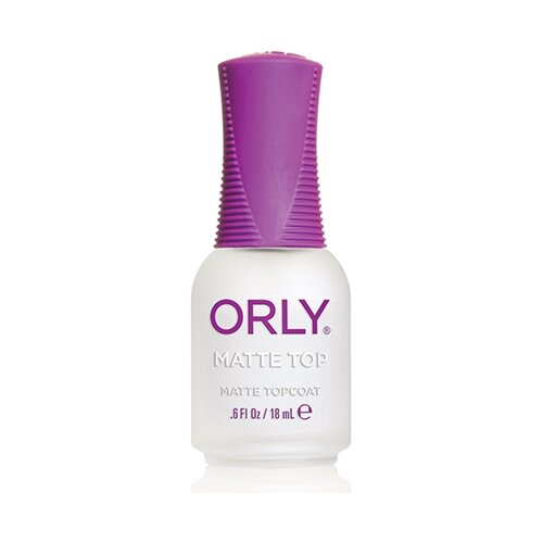 Orly Верхнее покрытие Matte Top, прозрачный, 18 мл nailfactor верхнее покрытие matte top черный 11 мл