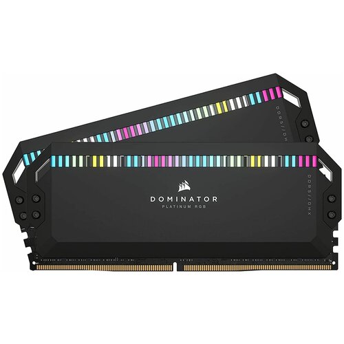 Память оперативная/ Corsair DDR5, 5600MHz 64GB 2x32GB DIMM, Unbuffered, 40-40-40-77, OC PMIC, XMP 3.0, DOMINATOR PLATINUM RGB DDR5 Black Heatspreader,