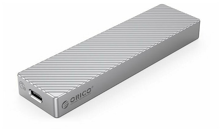 Корпус для SSD M.2 NGFF, 6 Гбит/с, Orico M211C3, серебристый (ORICO-M211C3-SV-BP)