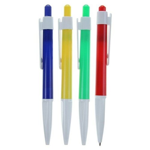 Ручка шариковая автоматическая Профи, 0.5 мм, стержень синий, микс(12 шт.)