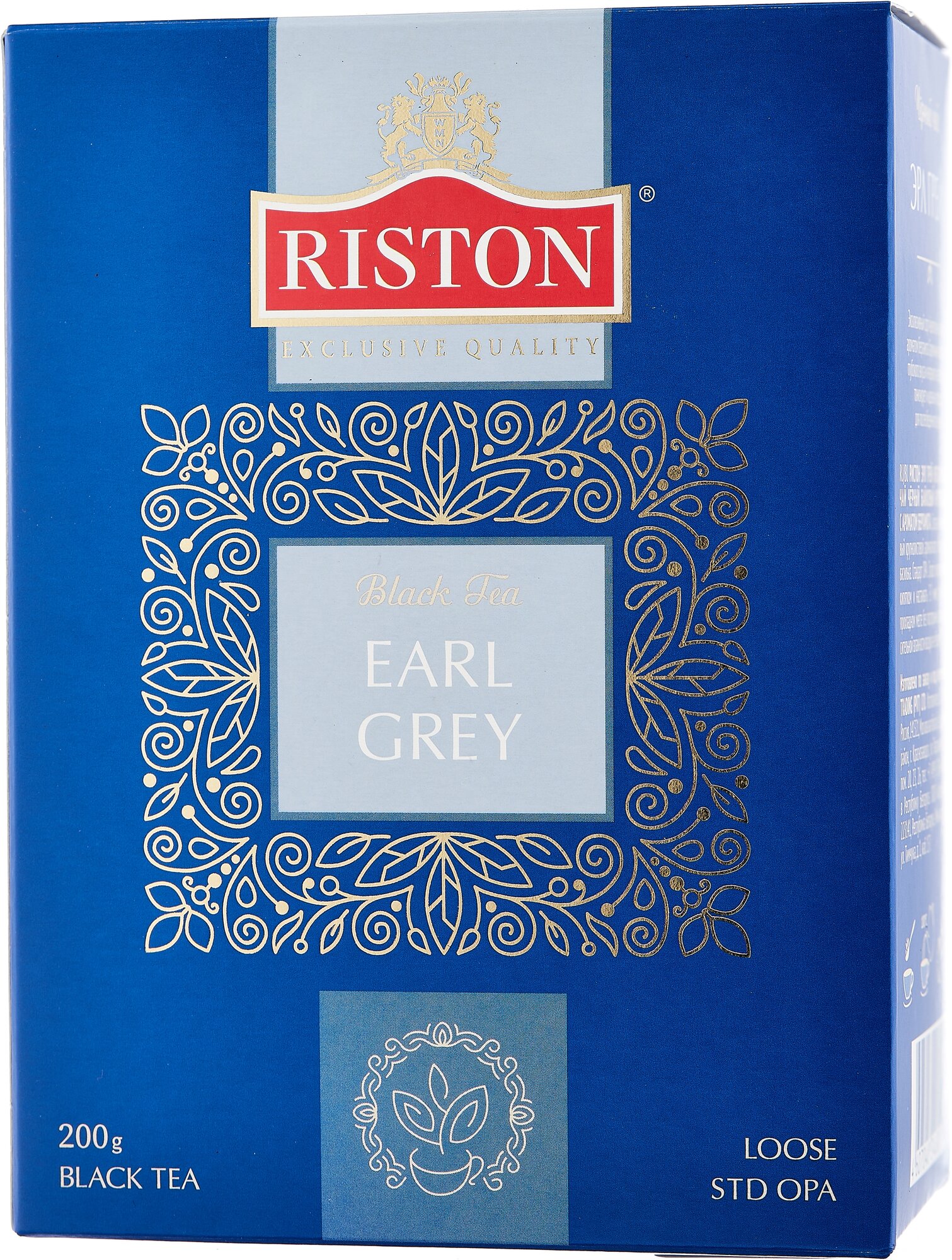 Чай черный RISTON листовой Earl Gray, 200 г - фото №1