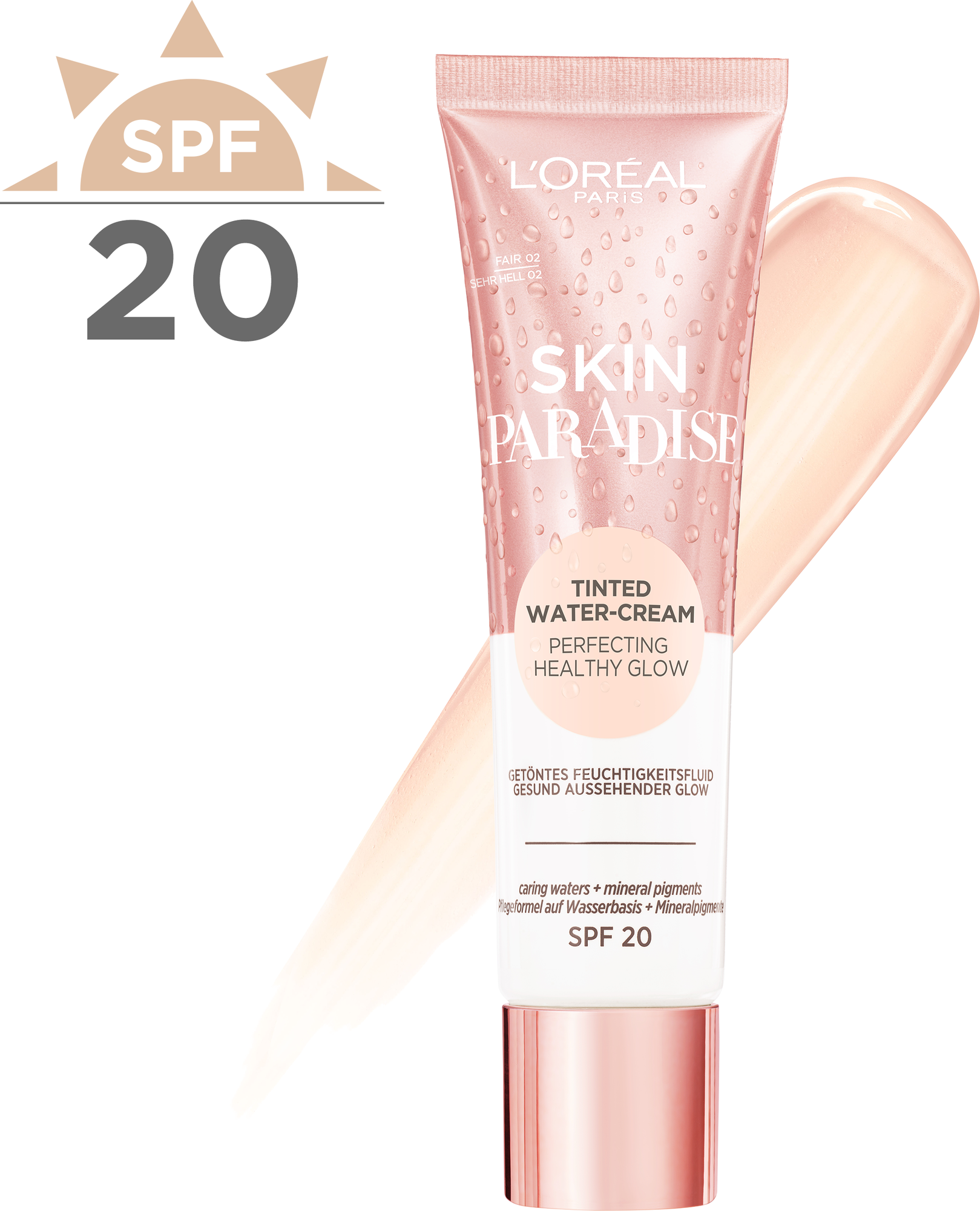 L'Oreal Paris Тональный флюид Skin Paradise, SPF 20, 30 мл/30 г, оттенок: 03 fair, 1 шт.