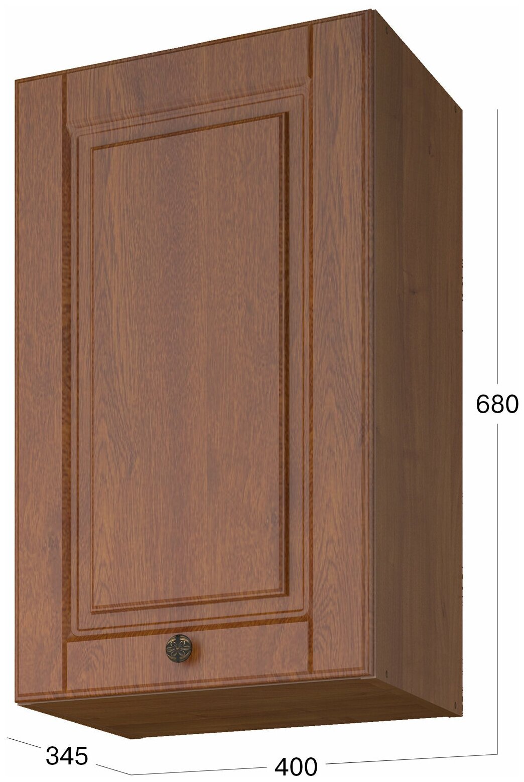 Кухонный модуль навесной шкаф Beneli лима, 40 см, Дуб золотой, фасады МДФ, 40х34,5х68см, 1шт. - фотография № 2