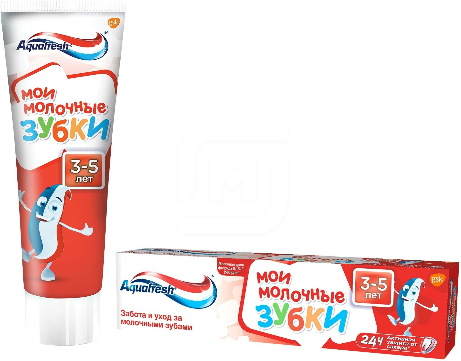 Зубная паста Aquafresh Мои молочные зубки детская 3-5лет 50мл - фото №5