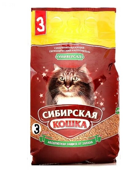 Сибирская Кошка Наполнитель "универсал" 3л - фотография № 1