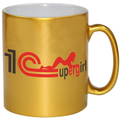 фото Золотая кружка 1с supergirl drabs