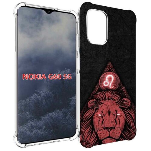 Чехол MyPads знак зодиака лев 4 для Nokia G60 5G задняя-панель-накладка-бампер